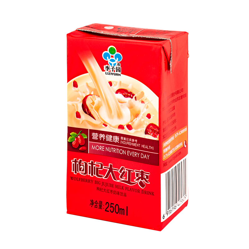 枸杞大红枣奶味饮品，单盒净含量250ml