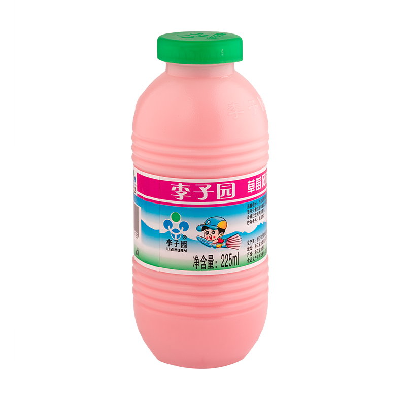 草莓风味乳饮料，单瓶净含量225ml