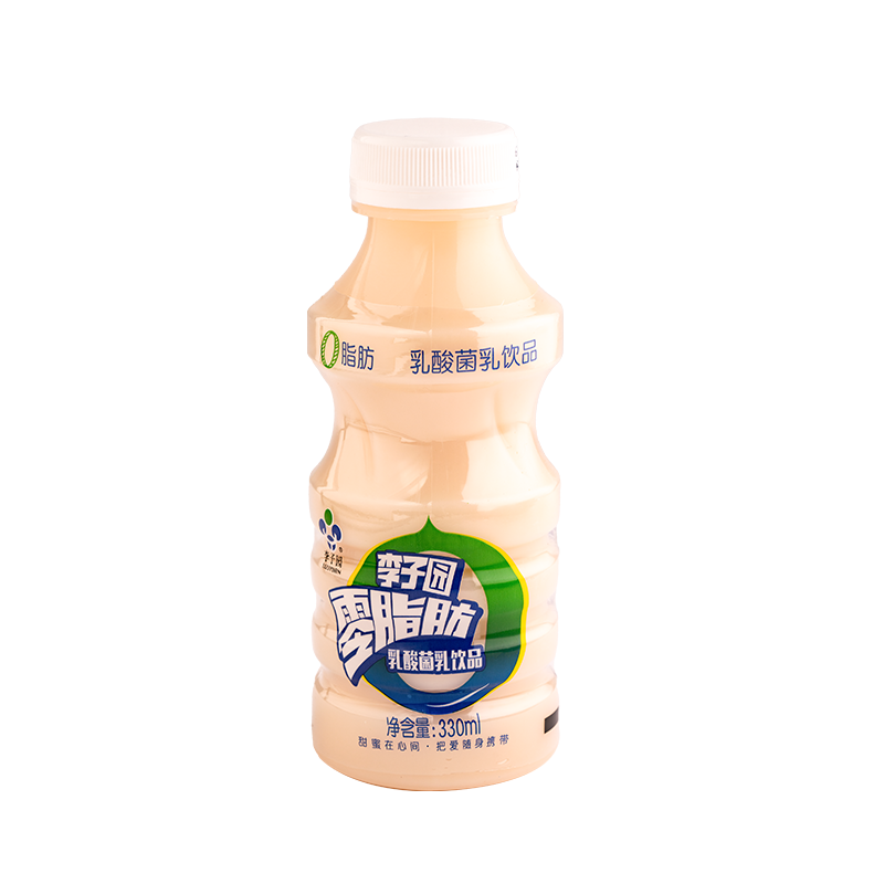 “零脂肪”乳酸菌乳饮品，单瓶净含量330ml